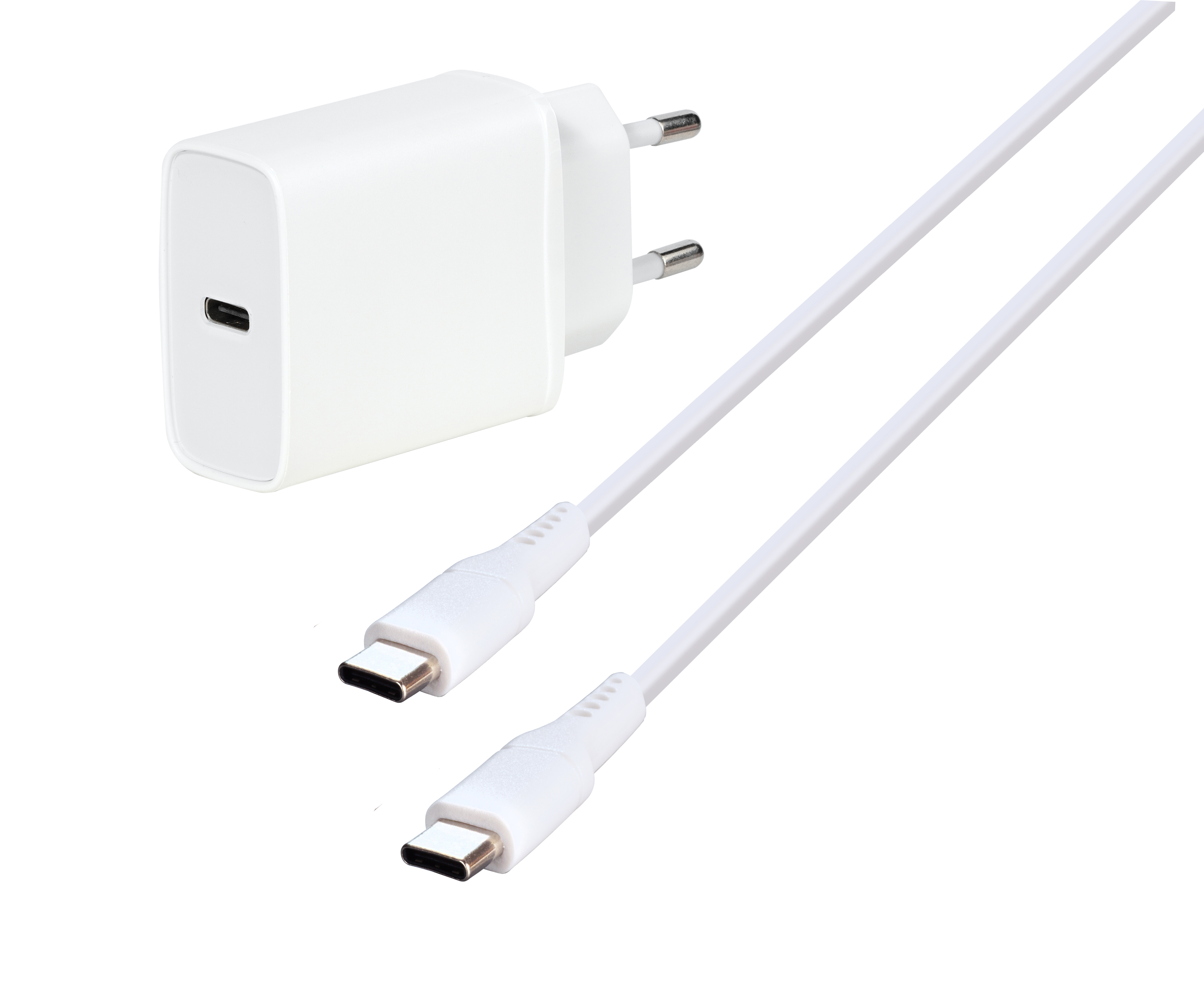 Super Fast Charger Set, Power Delivery 3.0, Schnellladegerät inkl. USB-Type-C Kabel, 18W