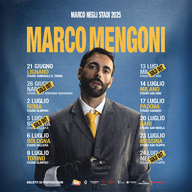 Maglietta Donna Cotone Marco Mengoni – Tour Marco Negli Stadi 2025 – Girocollo Casual