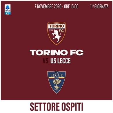 TORINO - LECCE | SETTORE OSPITI