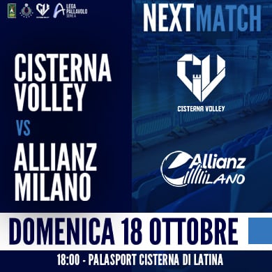 Biglietti Cisterna Volley - Allianz Milano