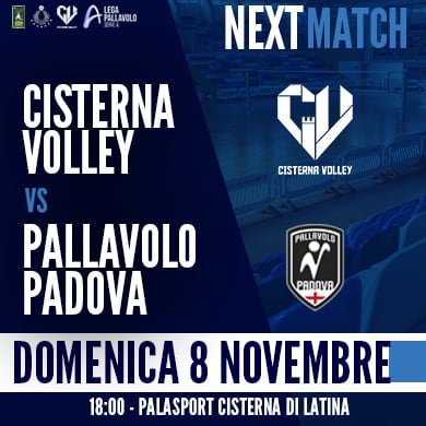 Biglietti Cisterna Volley - Pallavolo Padova