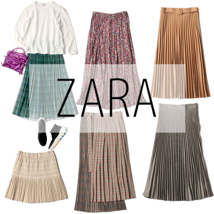 ZARA プリーツスカート