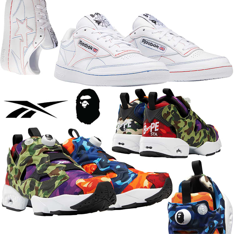 Reebokが世界的ストリートブランドBAPE®とコラボ♡定番アイテムが ...