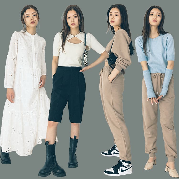 黒ブーツとスウェットパンツで着回しコーデ シンプルだけどトレンドmixで今っぽく Vivi