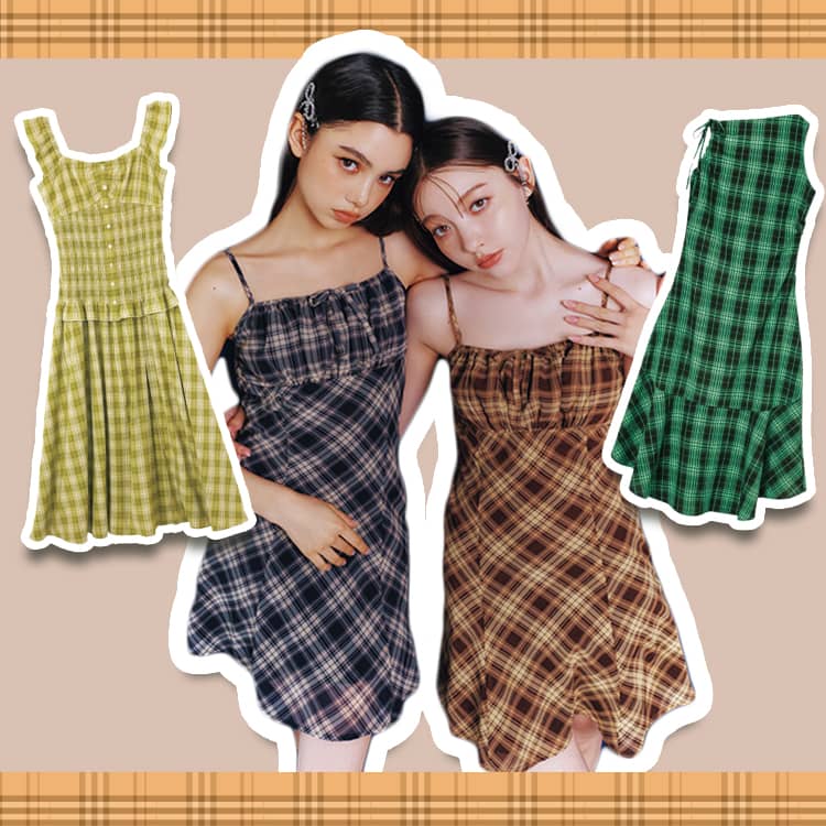 着るだけで可愛く映える♡「チェック柄キャミワンピ」はこの秋絶対持っ