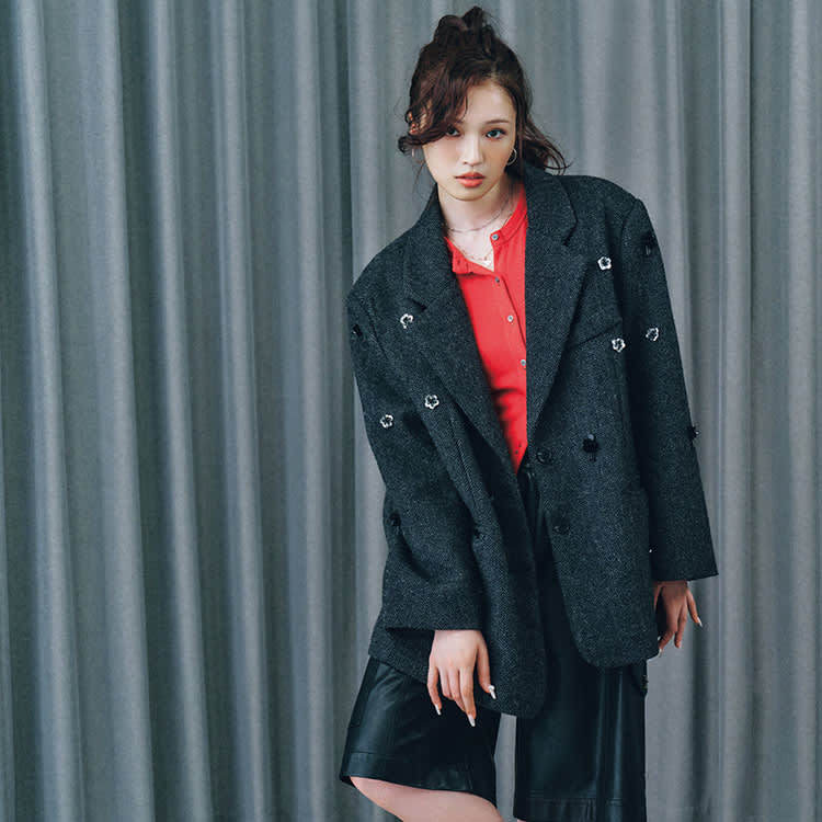 ヴィヴィアン　厚手のニット　コートやジャケット代わりにも　オールドオーブデザイン LOOK | であうにあう編集部 | 2024 Autumn & Winter | niko and