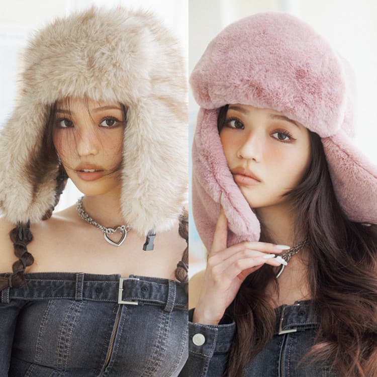 脱いでも可愛い♡“もこもこMAX”な「フライトキャップ」に似合う
