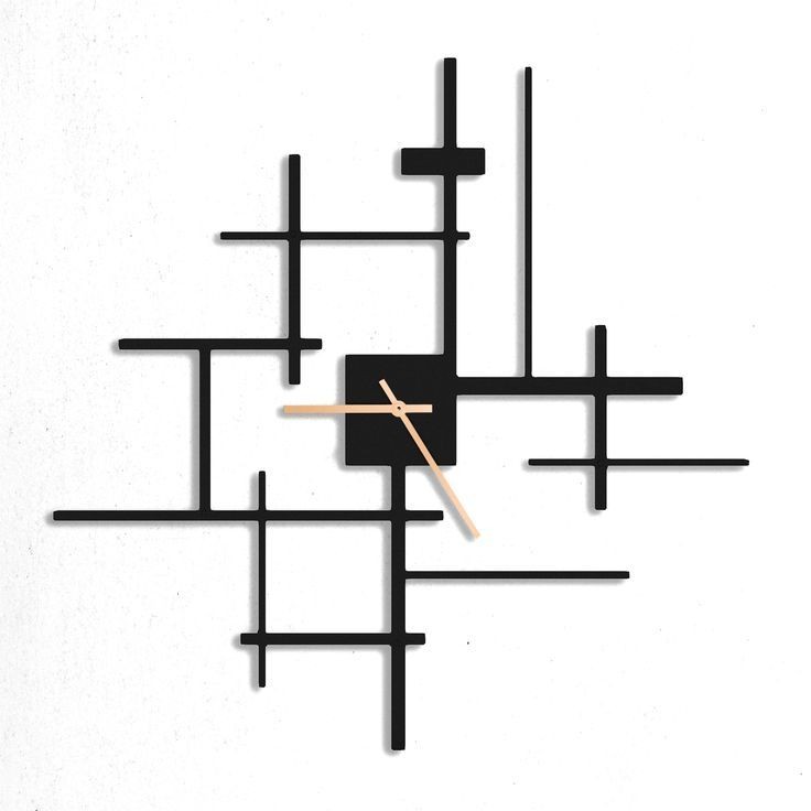 Modern Deconstructed Linear Metal Clock