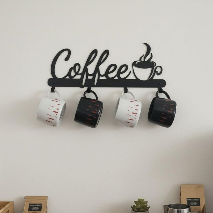 ​Modern Coffee Mug Holder Wall Sign