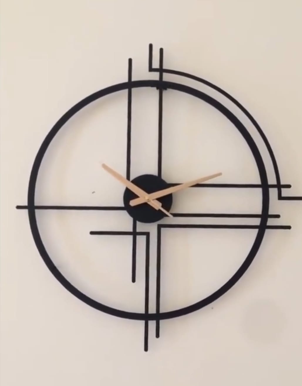 Modern Geometric Metal Minimalist Wall Clock