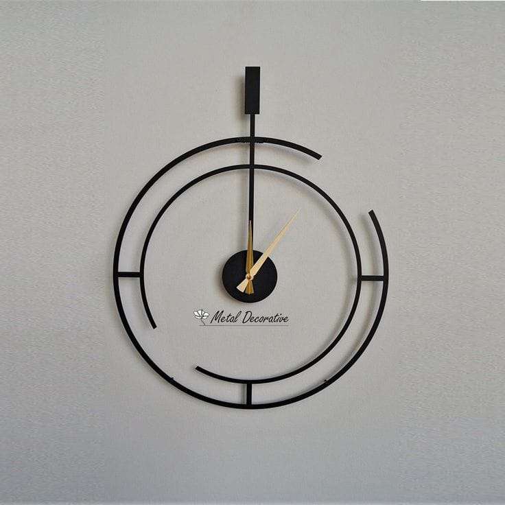 Minimalist Concentric Metal Decorative Wall Clock