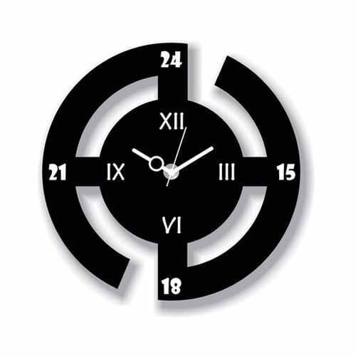 Modern Dual Time Display Wall Clock