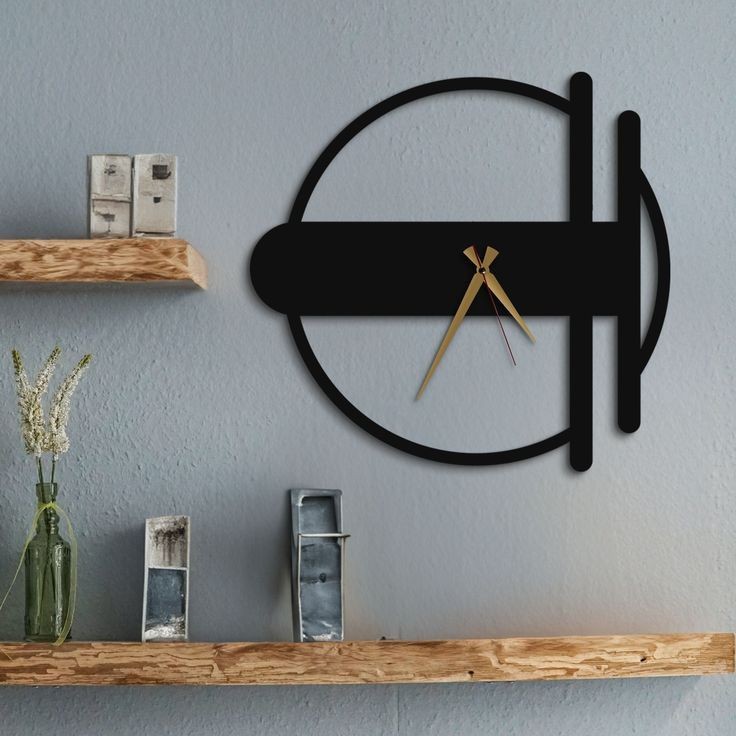 Abstract Rounded Pillar Geometric Wall Clock