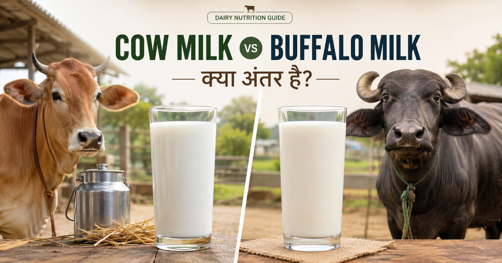 Cow Milk vs Buffalo Milk: क्या अंतर है और कौन सा दूध बेहतर है?