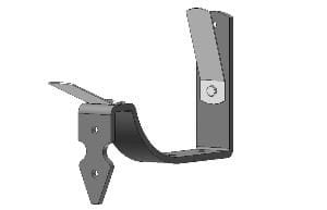 Torvtak rennekrok TRKA 125mm Sort