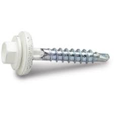 Farmerskrue  Rustfri A2 4,8x35mm Hvit 9010