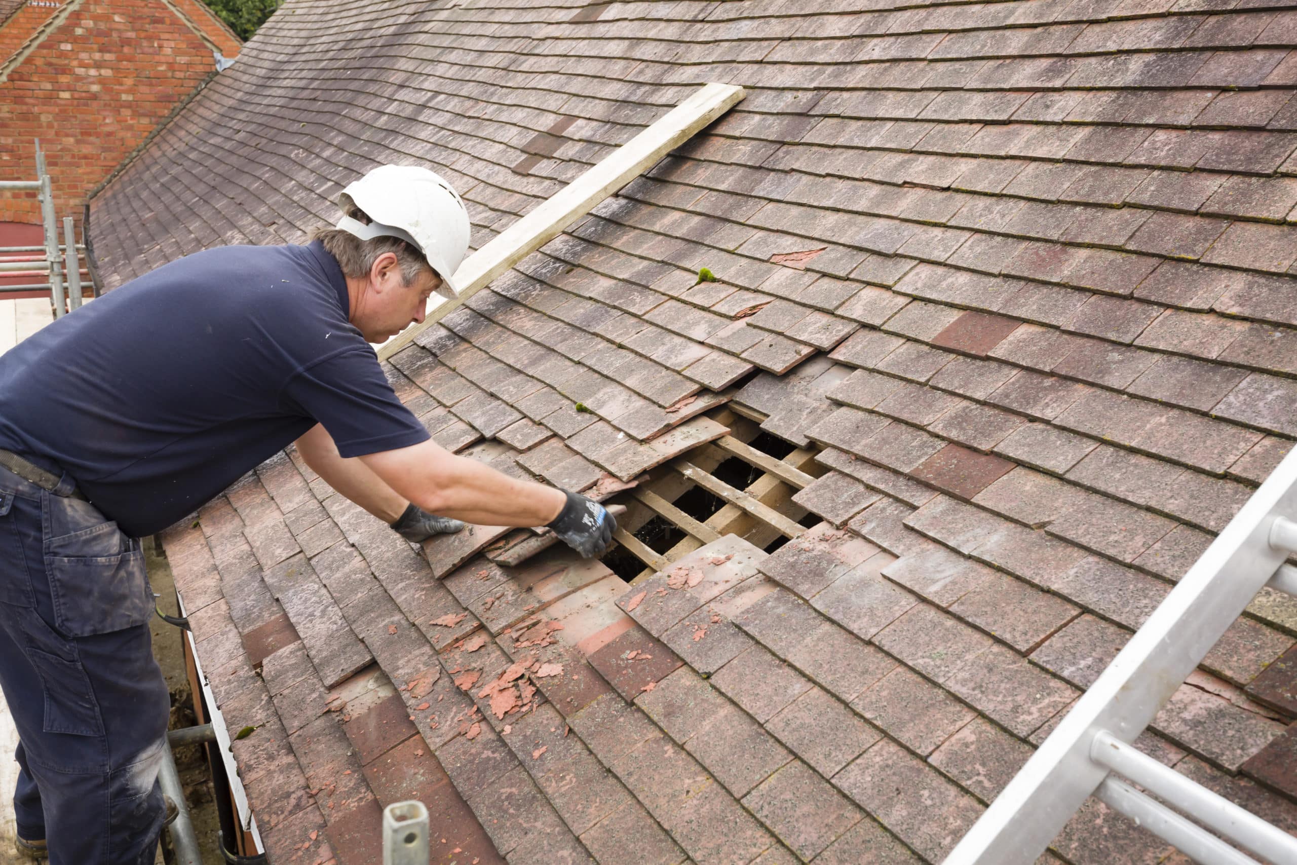Aerial drone roofing footage