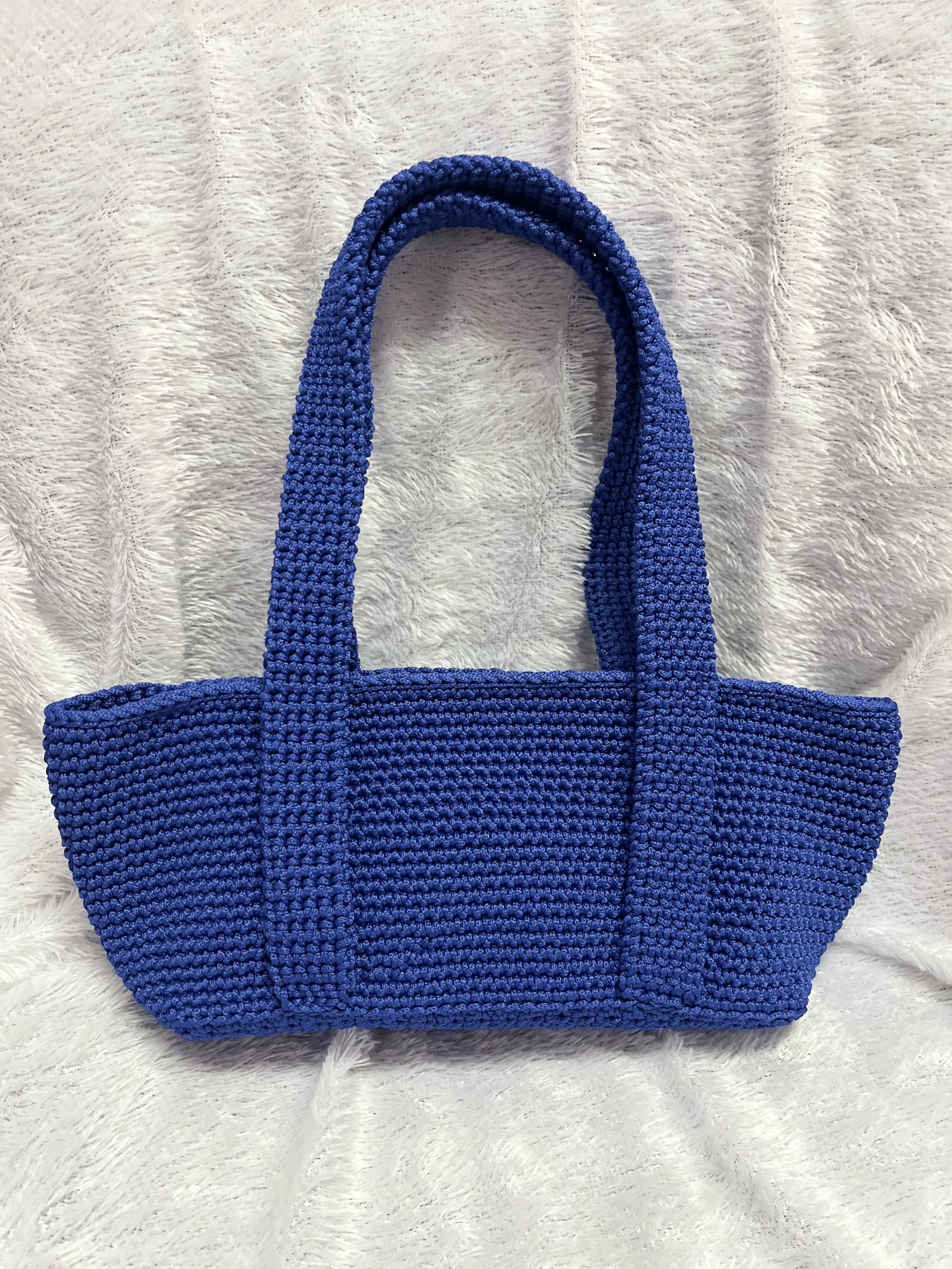 Tas Jinjing Rajut (Biru)