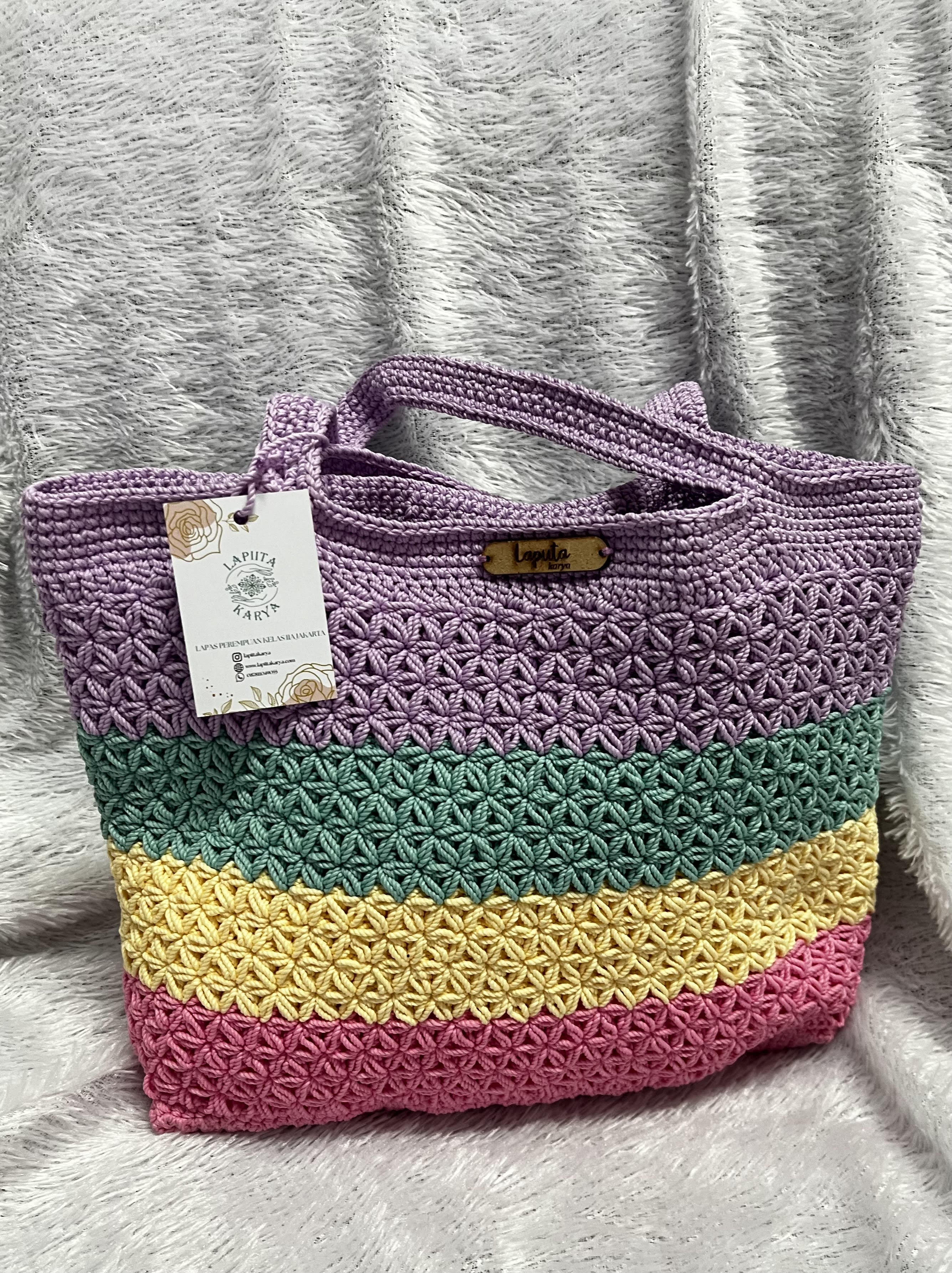 Tas Jinjing Rajut (Gradasi Cerah)