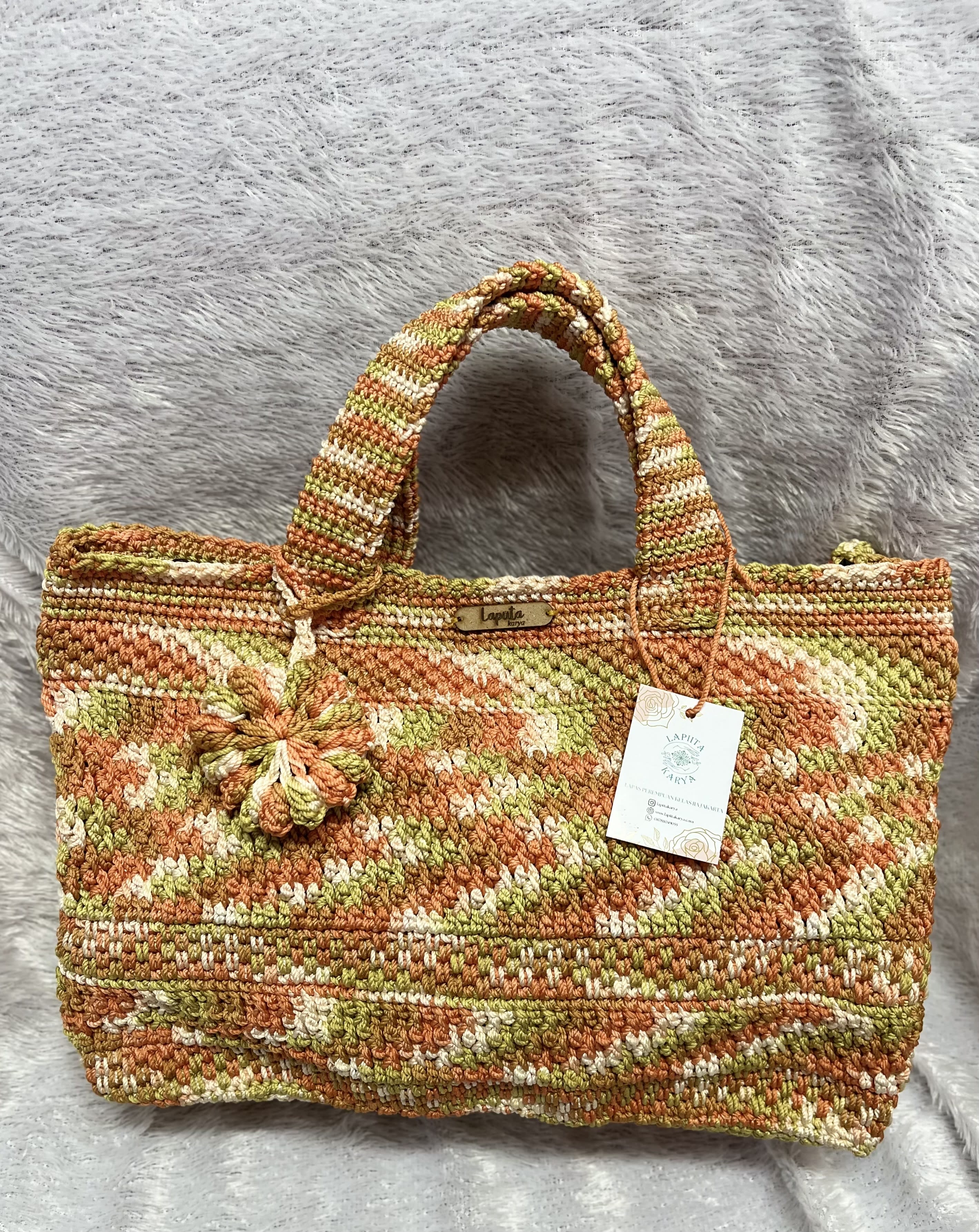 Tas Jinjing Rajut (Gradasi Zigzag)