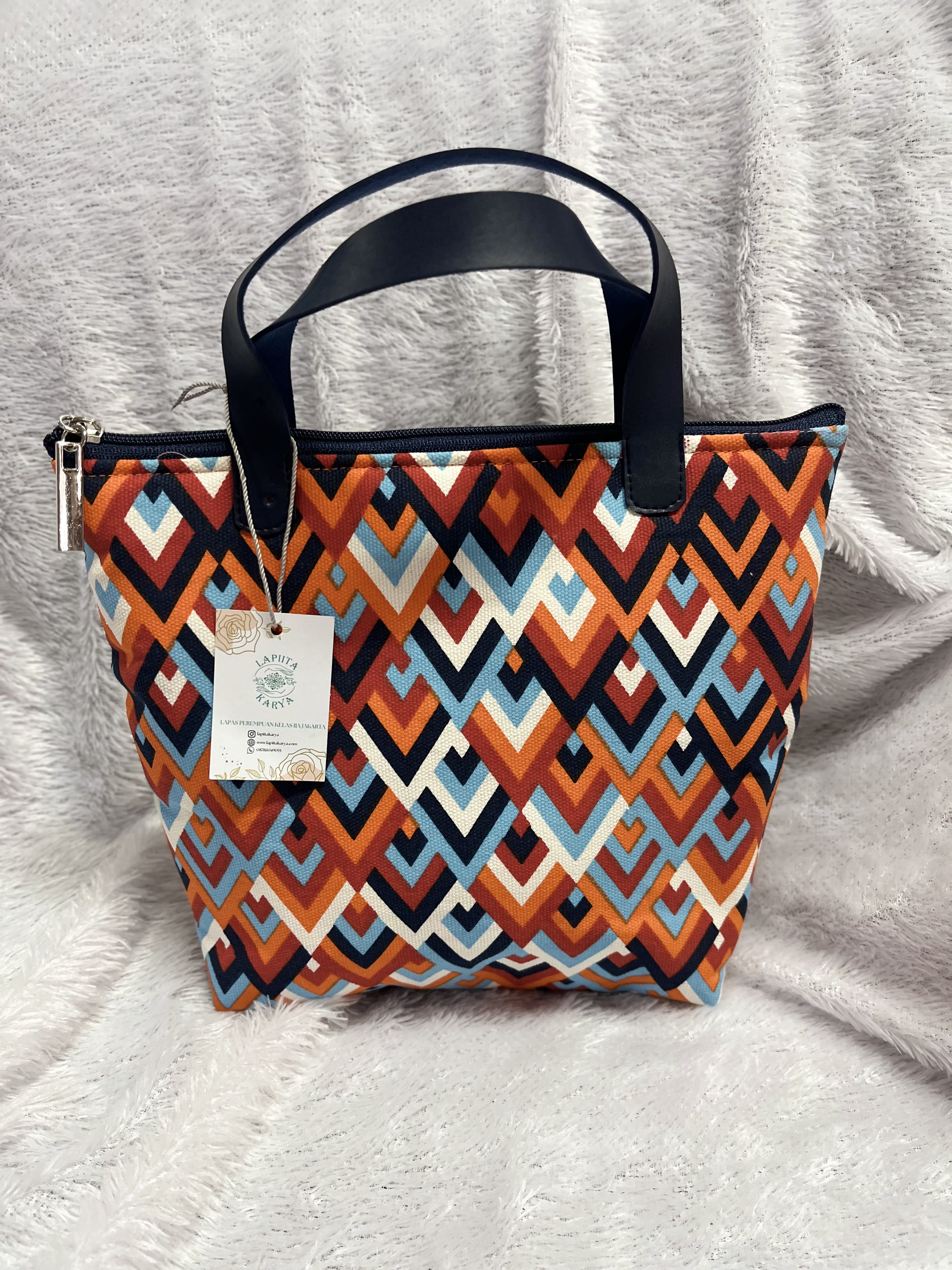 Tas Kanvas (Motif Zigzag)