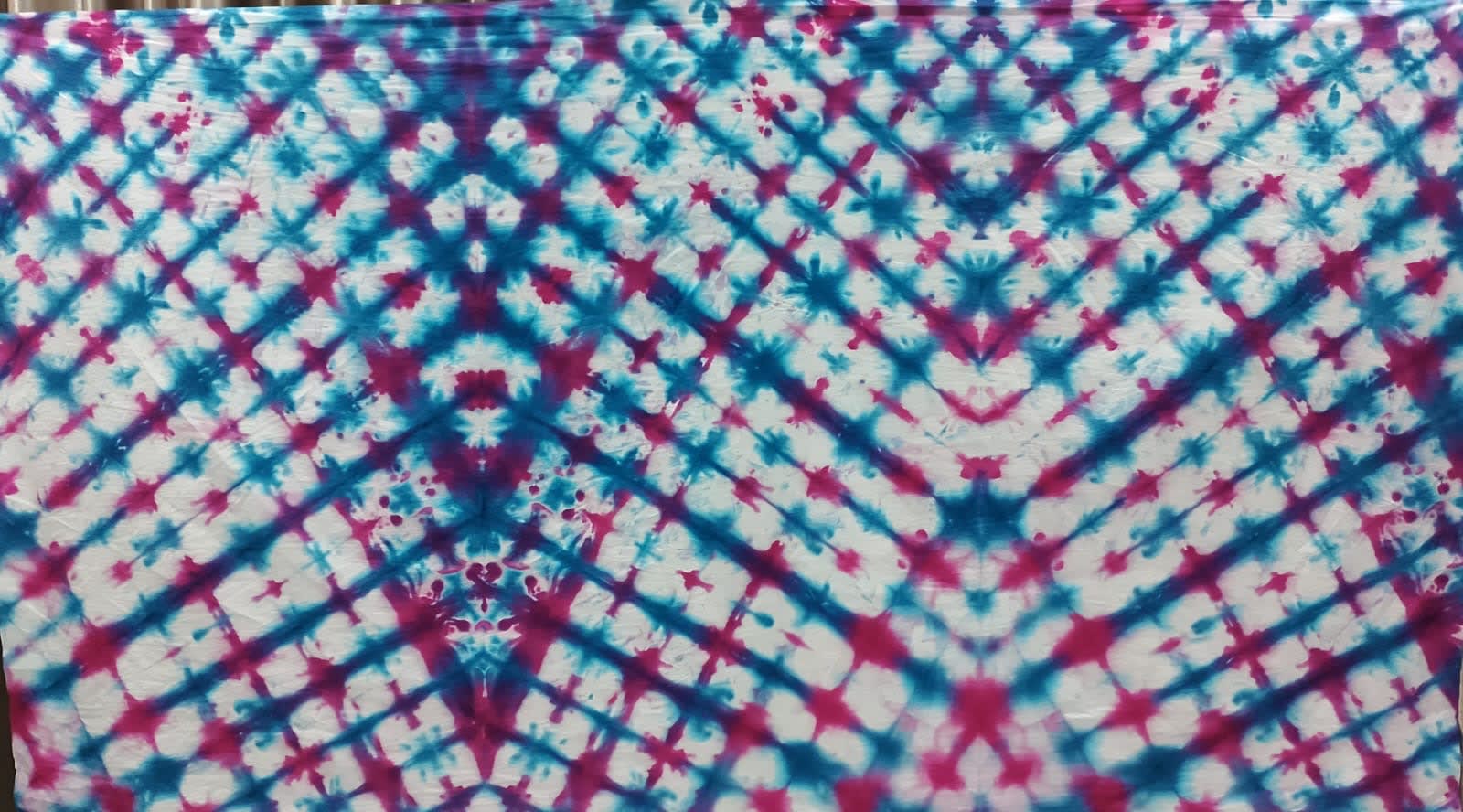 Batik Jumputan (Biru Putih Pink)