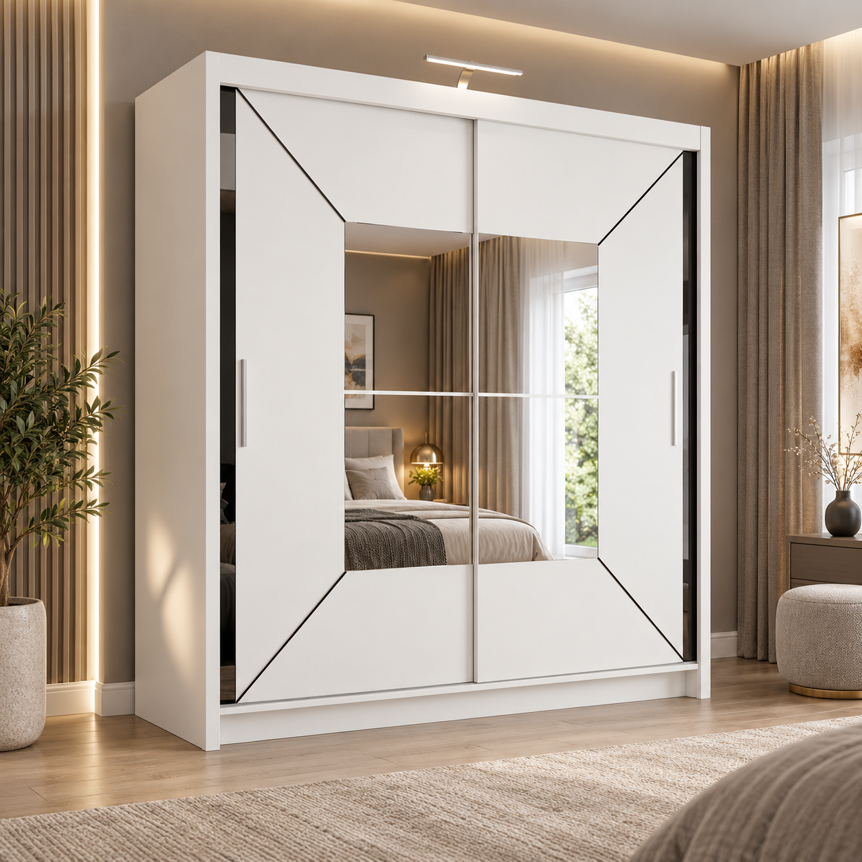Nicole Wardrobe with LED Light