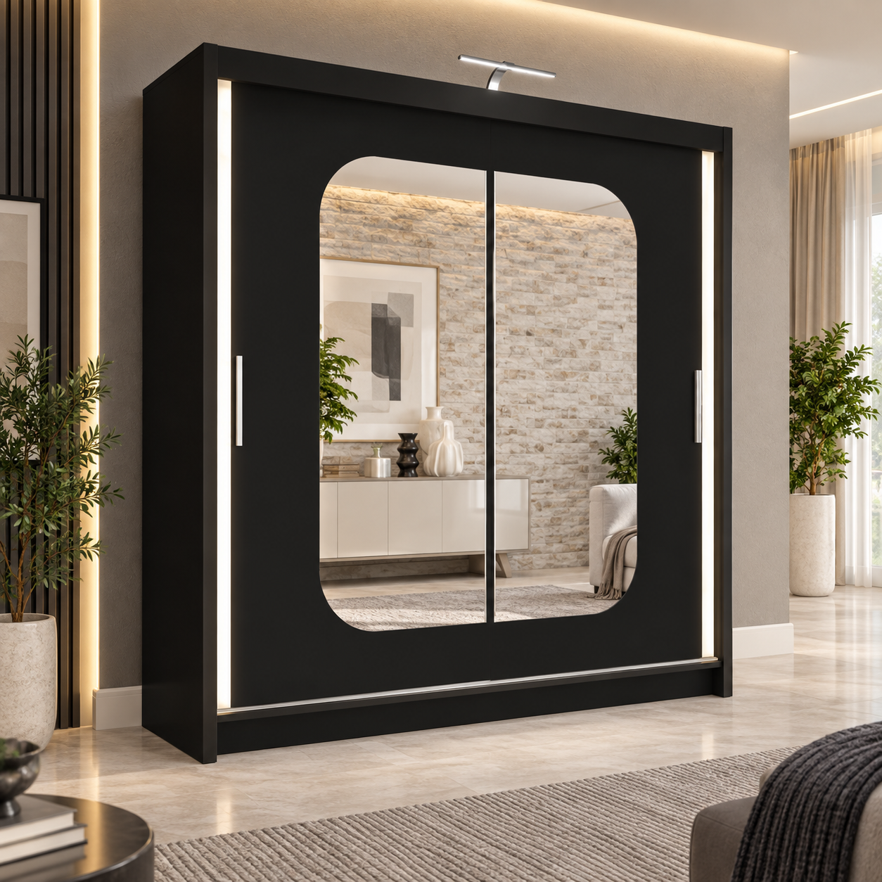 MARIKA Mirrored Wardrobe