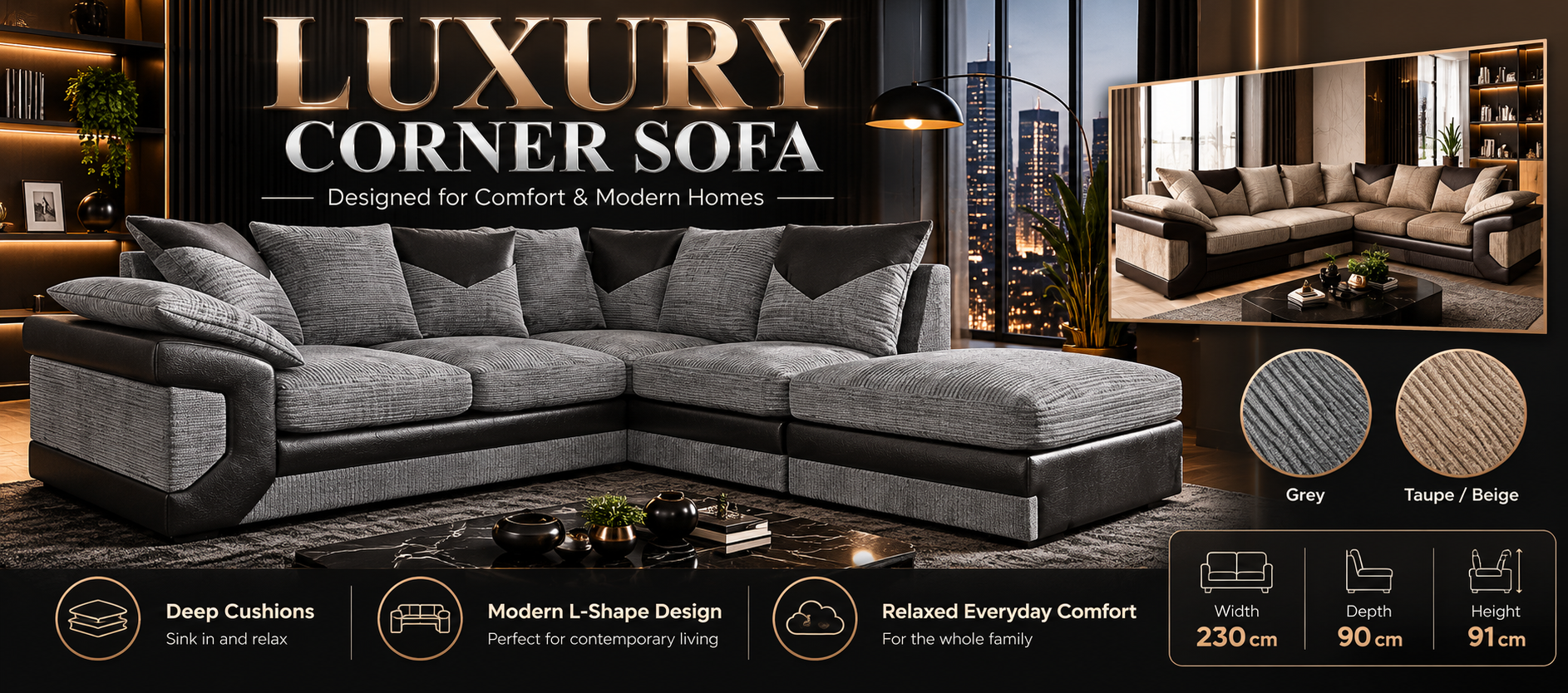 Dino corner sofa banner 1