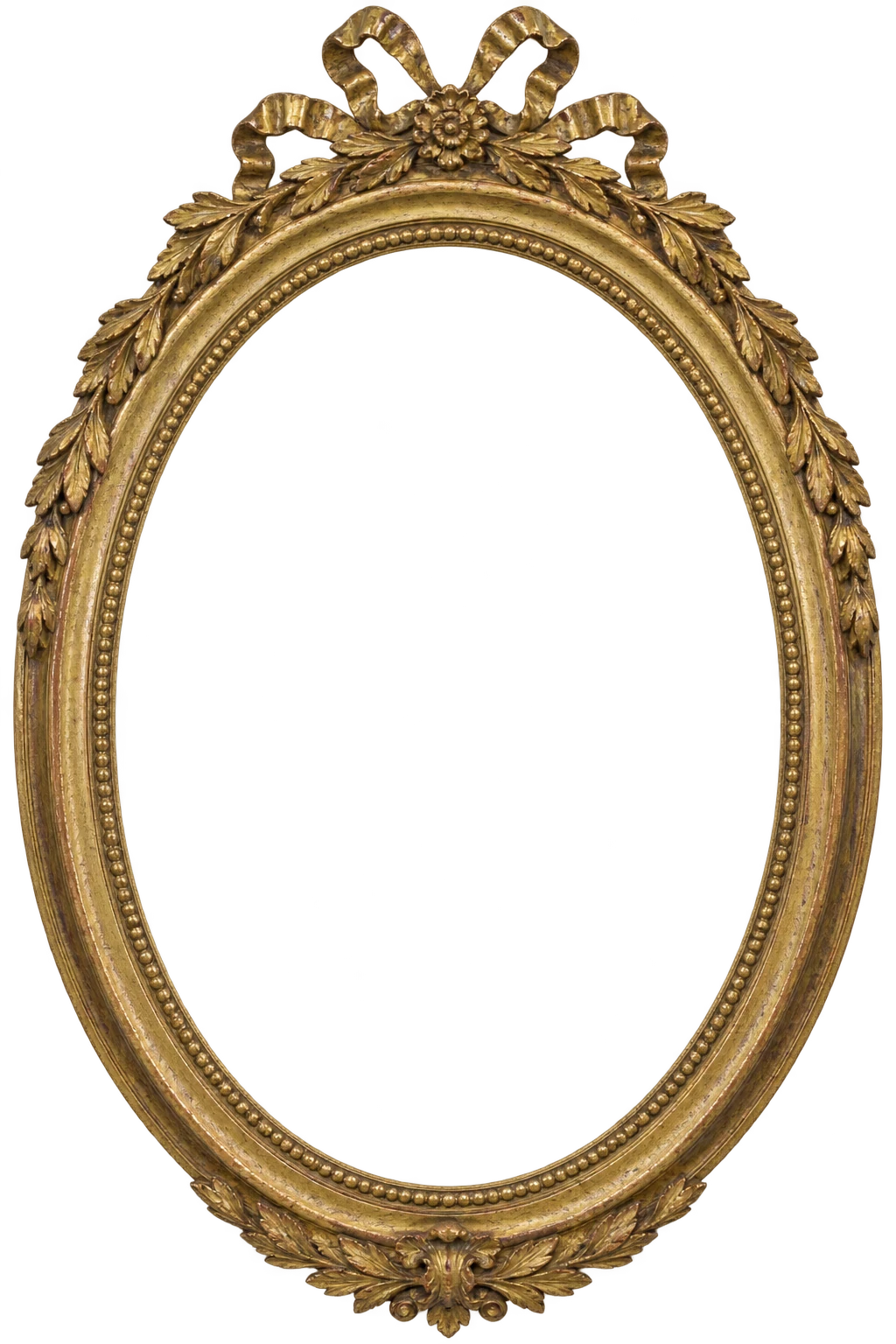 Antique French oval gilt frame