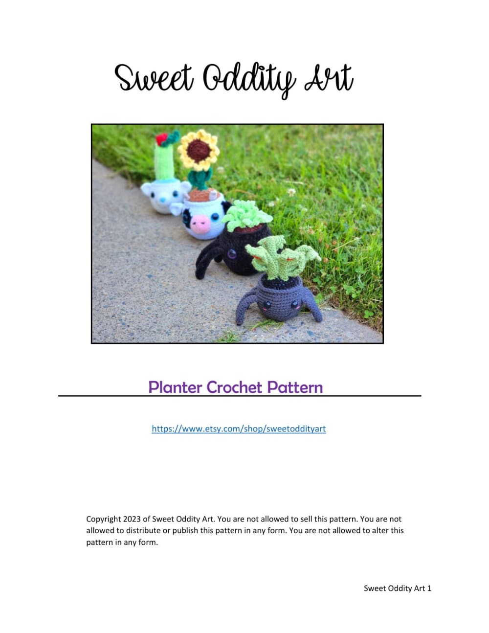 Crochet animal planter pots with little plants on a table