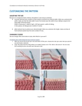 Customizing the pattern page with photos showing how to change colors in the middle of a row