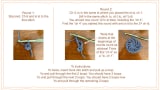 Rounds 1 and 2 page with photos of the first ring and the triple crochet petals