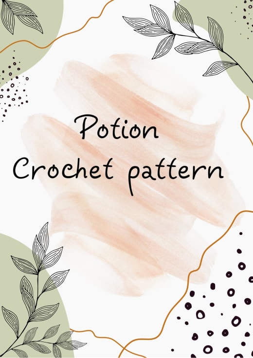 Potion crochet pattern cover