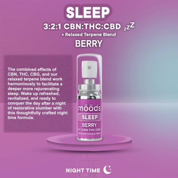 Berry Sleep Spray - 321 CBNTHCCBD 500mg - Moods