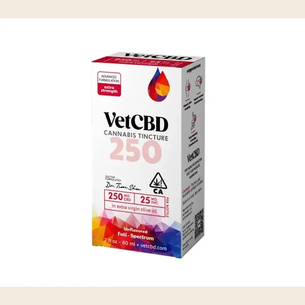 VET CBD - 101 Tincture Extra Strength - 2oz - 250mg CBD25mg THC