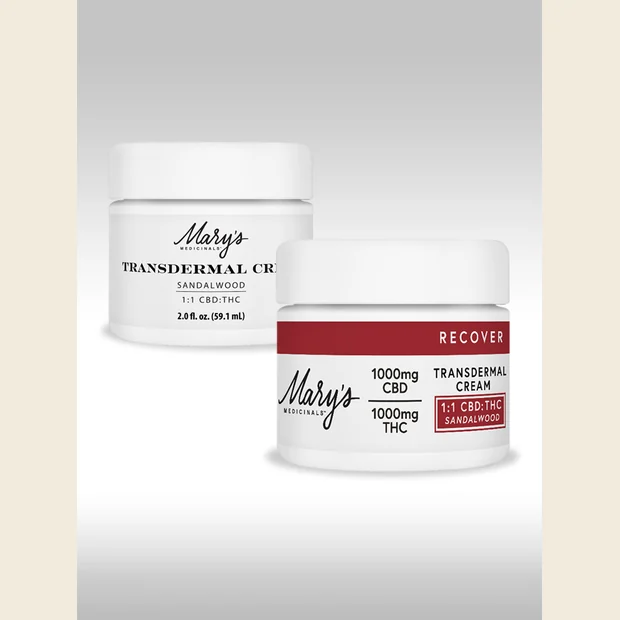 Transdermal Cream Sandalwood Recover - 11 CBDTHC - 1000mg - Recover Marys Medicinals
