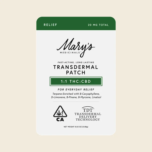Transdermal Patch - 11Relief CBDTHC - Marys Medicinals