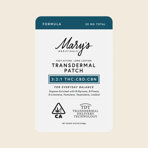 Transdermal Patch - 321 THCCBDCBN - Marys Medicinals