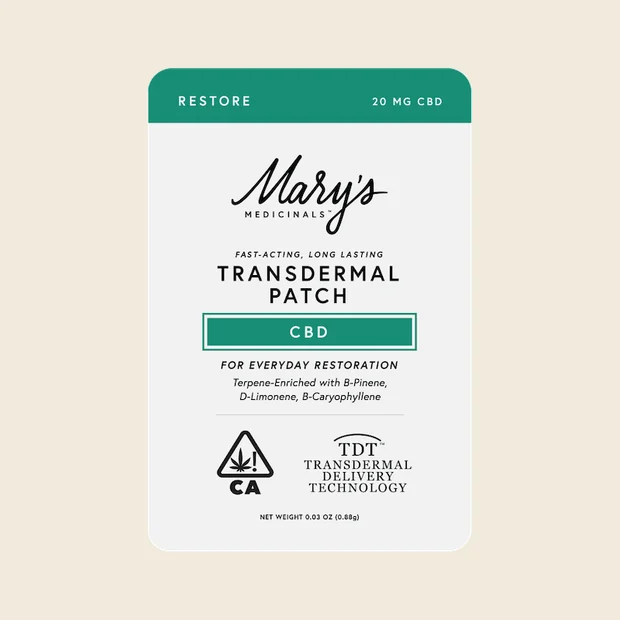 Transdermal Patch - CBD Restore - 20mg - Marys Medicinals