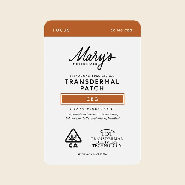 Transdermal Patch - CBG - 20mg - Marys Medicinals