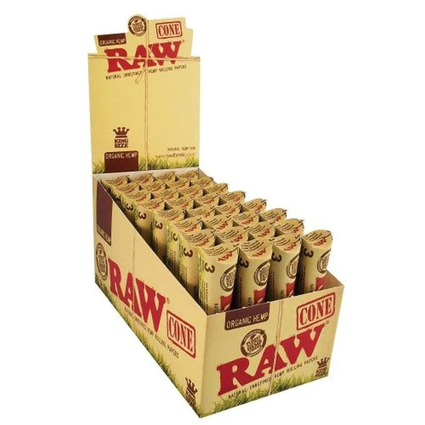 3pk Organic Hemp Cones - King Size - Raw