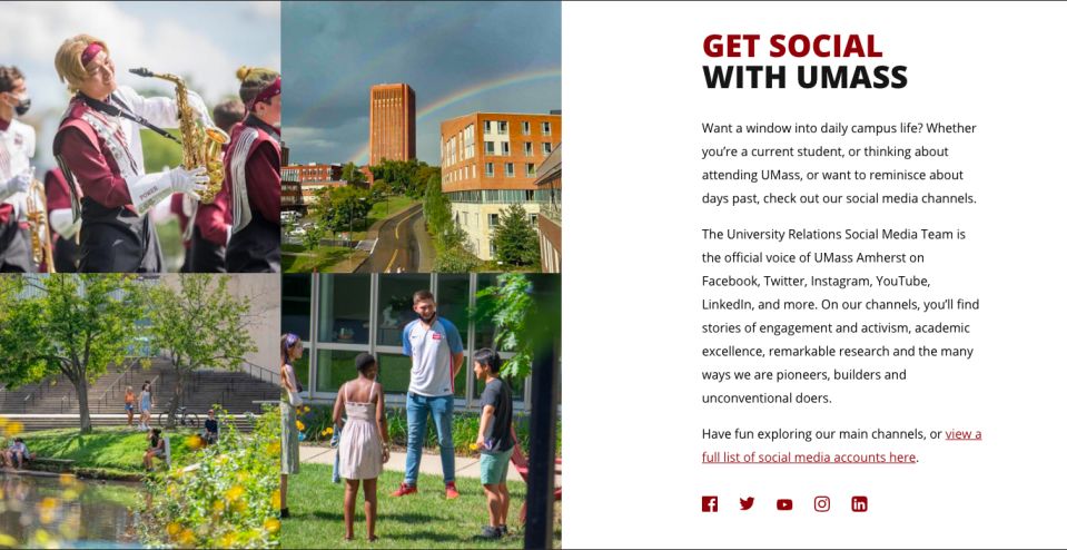 University of Massachusetts Instagram