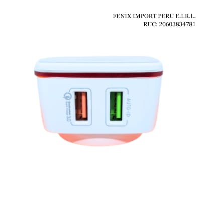 Adaptador Enchufe De Viaje Multipuerto - K 26 USB x2 Entradas 30 W Krono