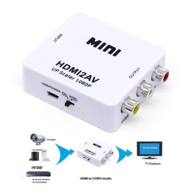Adaptador Convertidor Hdmi A Rca C/audio Fullhd 1080p