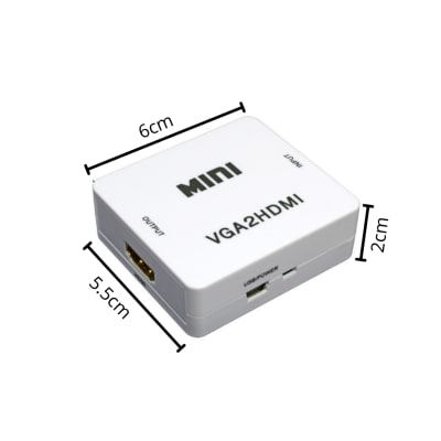 Adaptador Convertidor Vga A Hdmi C/audio Fullhd 1080p