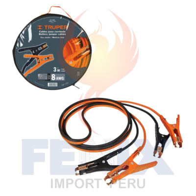 Cable Pasa Corriente Para Bateria Auto Truper 3 Mts