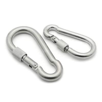 Gancho Mosquetón Arnés De Metal 8cm Con Seguro