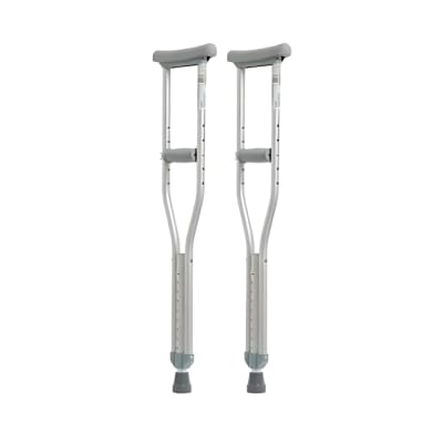 Muletas Axilares Ortopedicas Regulable de Aluminio Talla M en PAR