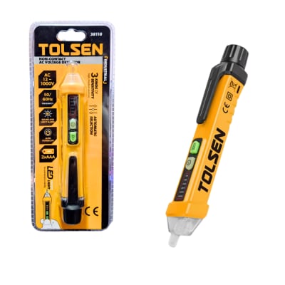 Detector de Voltaje sin Contacto con Linterna y hasta 1000v Tolsen